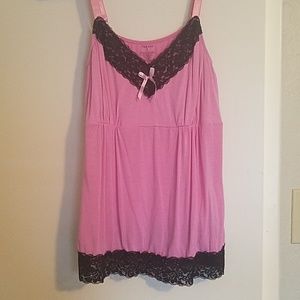 Torrid Pink Lace Babydoll Top,1